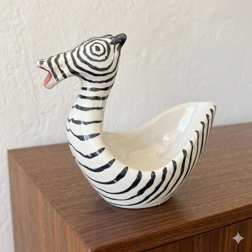 Italian Zebra Pottery - Etsy