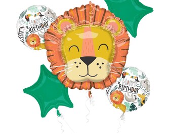 Jungle Animal/Wild one Birthday foil balloon bouquet