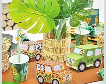 Jungle Safari Animal Party Favor Candy Boxes
