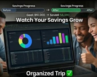 Yearly Budget Planner | 12 Month Financial Tracker, Money Management Tool