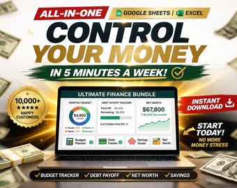 Sinking Funds Tracker | Savings Planner Spreadsheet | Budget Savings Tool | Money Management Template | Expense Planning