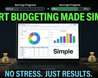 Couples Dark Mode Budget Planner | Monthly Finance Tracker Spreadsheet (Excel)