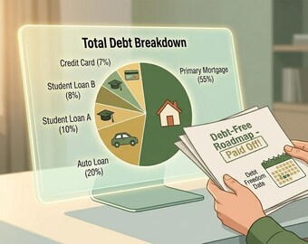 Debt Breakdown Planner | Financial Roadmap Spreadsheet (Digital Download)
