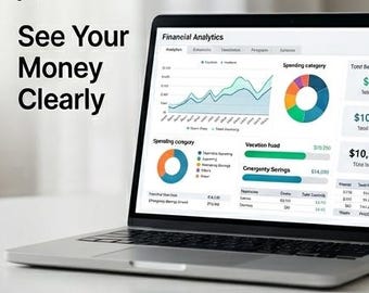 Savings Goals Tracker | Money Saving Challenge Spreadsheet (Financial Planner)