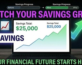 Yearly Financial Planner | Budget Goals Tracker | Money Growth Spreadsheet