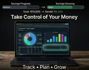 Small Business Budget Spreadsheet | Expense Tracker, Finance Planner Template