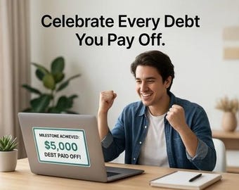 Simple Debt Tracker Spreadsheet | Minimal Budget Planner Finance Template