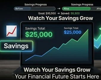 Sinking Funds Tracker | Minimal Savings Planner (Finance Template)