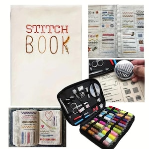 Embroidery Stitch Book Kit: Linen Felting Needlework Tutorial Project