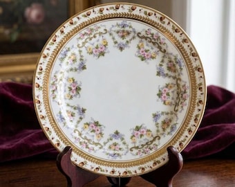 Antique J Pouyat Limoges 6" Plate POY63 S&G Gump Co Fine Arts San Francisco