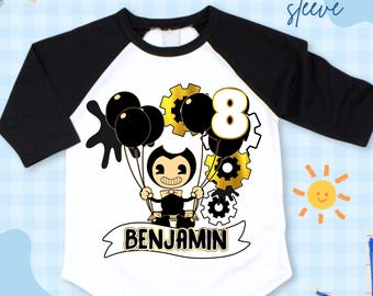 Personalized Game Birthday Tshirt: Bendi Party Theme, Family Matching Tee, All Sizes