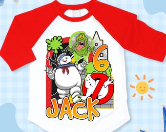 Personalized Ghost Show Birthday Tshirt: Ghost buster Party Theme, Family Matching Tee, All Sizes
