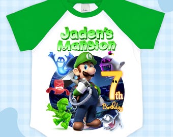 Personalized Luig Birthday Tshirt: Super Party Theme, Family Matching Tee, All Sizes
