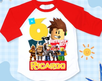 Camiseta de cumpleaños personalizada con temática de juegos: Camiseta familiar a juego, todas las tallas.