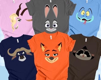 Inspired Zoo Family Tshirt: Judi and Nick Party, Family Matching Tee, All Sizes