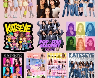 Katseye Beautiful Chaos Tour PNG Bundle | Retro Pop Aesthetic PNG | Trendy Shirt Design | Sublimation Graphic | Instant Digital Download