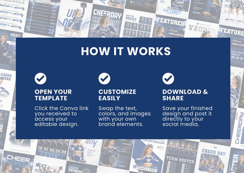 How to use Canva templates cheer social media editable sports graphics easy customization guide