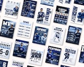 Hockey Social Media Templates Canva | Sports Marketing Instagram Post | Game Day Graphics | Editable Best Selling Template Kit