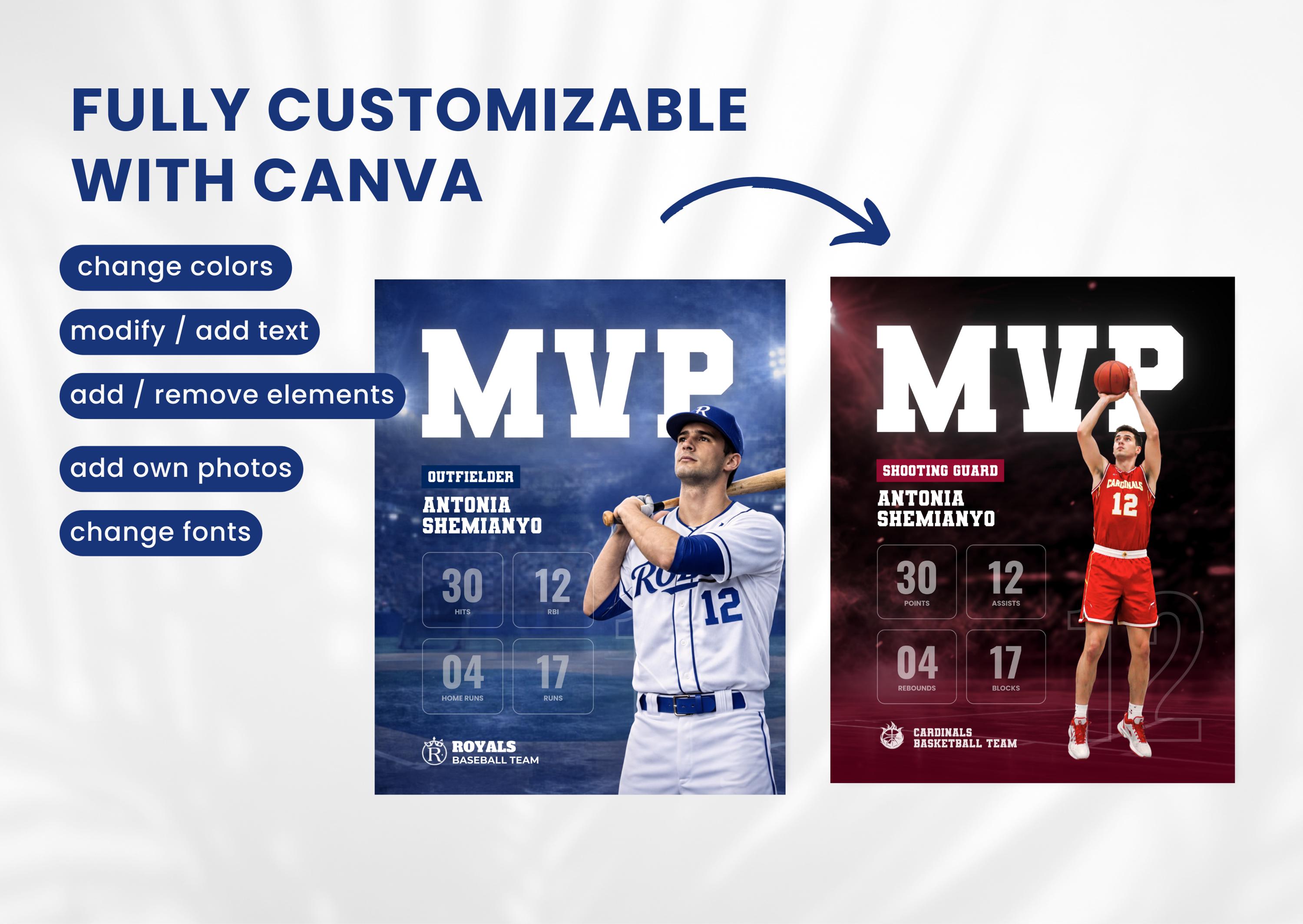 Baseball Social Media Templates | Sports Graphics Game Day Team Player ...