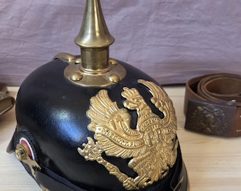 ドイツ軍ピッケルハウベヘルメットのレプリカ｜第一次世界大戦プロイセン軍スパイクヘルメット｜軍事再現｜歴史的収集品