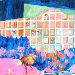 Programming - Surreal watercolor, dreamlike poster, contemporary art print