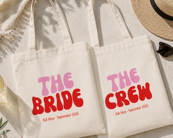 Borsa personalizzata per addio al nubilato | Borsa tote girocollo | Borsa per addio al nubilato/per la sposa | Regalo