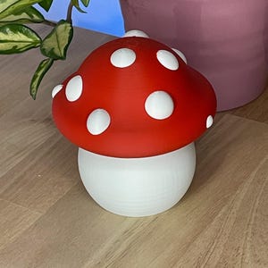Minibins Pots™ Soft Red & Bumpy White Spotted Mushrooms Small Storage Container Bins