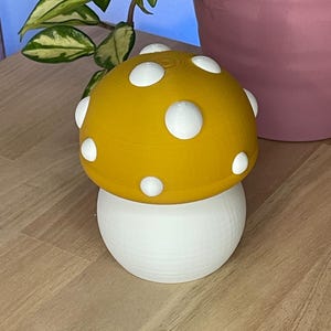Minibins Pots™ Golden Yellow & Bumpy White Spotted Mushrooms Small Storage Container Bins
