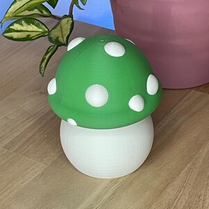 Minibins Pots™ Dusty Green & Bumpy White Spotted Mushrooms Small Storage Container Bins
