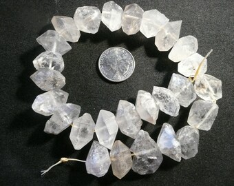 Quartz Crystal Points  15" strand   #4