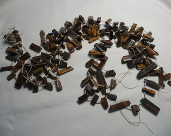 CLOSEOUT  10 Strands Tiger Eye Polished Free Form Beads