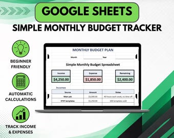 Simple Monthly Budget Tracker