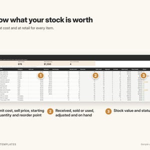 Small Business Inventory Tracker, Google Sheets Template with Low Stock Alerts (Digital Download) image 6