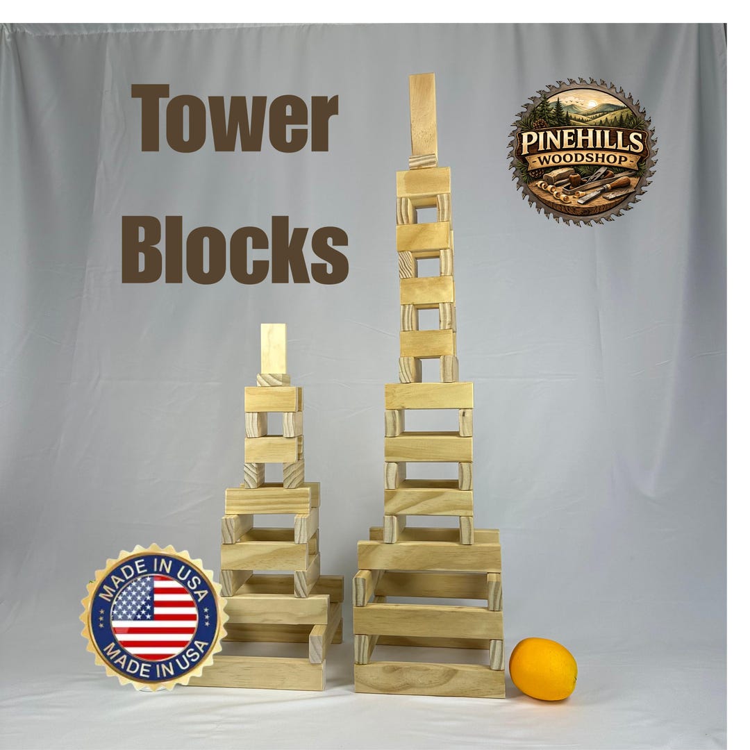 Tower Blocks is Handcrafted Wood Blocks for Stacking, Building and ...