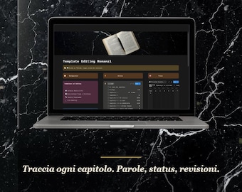 Template Notion Scrittura Romanzo | Sistema Completo Editing e Revisione | Dashboard Scrittori