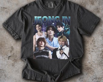 Vintage Jeongin Shirt, Stray Kids Retro 90s Bootleg Graphic Tee, Kpop Merch, SKZ I.N Homage T-Shirt, Unisex K-pop Streetwear