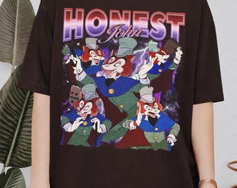 Vintage Honest John Shirt, Disney Pinocchio T-Shirt, Retro Cartoon Villain Graphic T-Shirt, Disneyland Family Trip T-Shirt, Halloween Gift