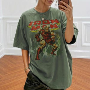 Iron Man Shirt, Tony Stark Vintage Tee, Marvel Avengers Graphic Shirt, Marvel Superhero Shirt, MCU Fan Tee, Marvel Family Party Gift image 6