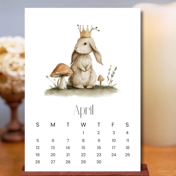 2027 Woodland Animal Calendar: Whimsical Cottagecore Art, Fox, Hedgehog, raccoon, owl, and more,