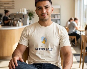 Camiseta divertida "Necesita sal" para chef, camiseta con humor culinario, regalo para cocinero, regalo gastronómico, camiseta para amantes de la comida, estilo de vida de chef.