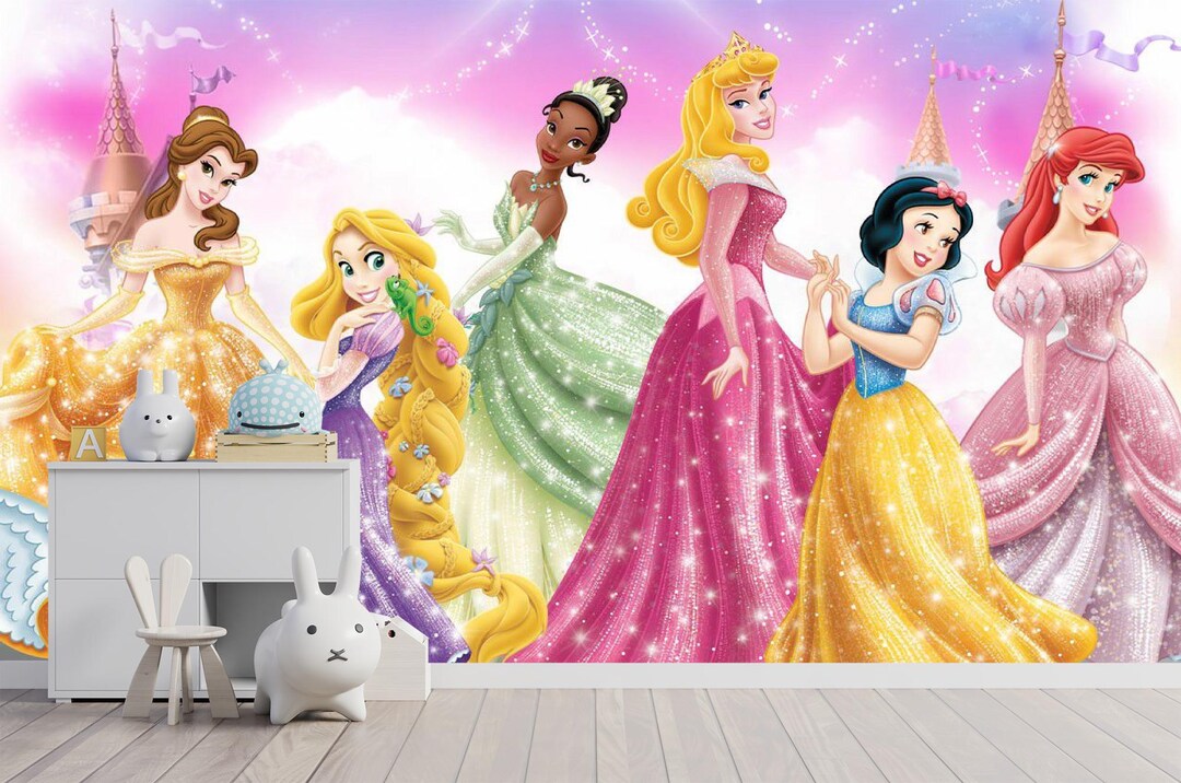 Disney Princess Wall Mural,kids Room Wall Decor,princess Girls Room - Etsy