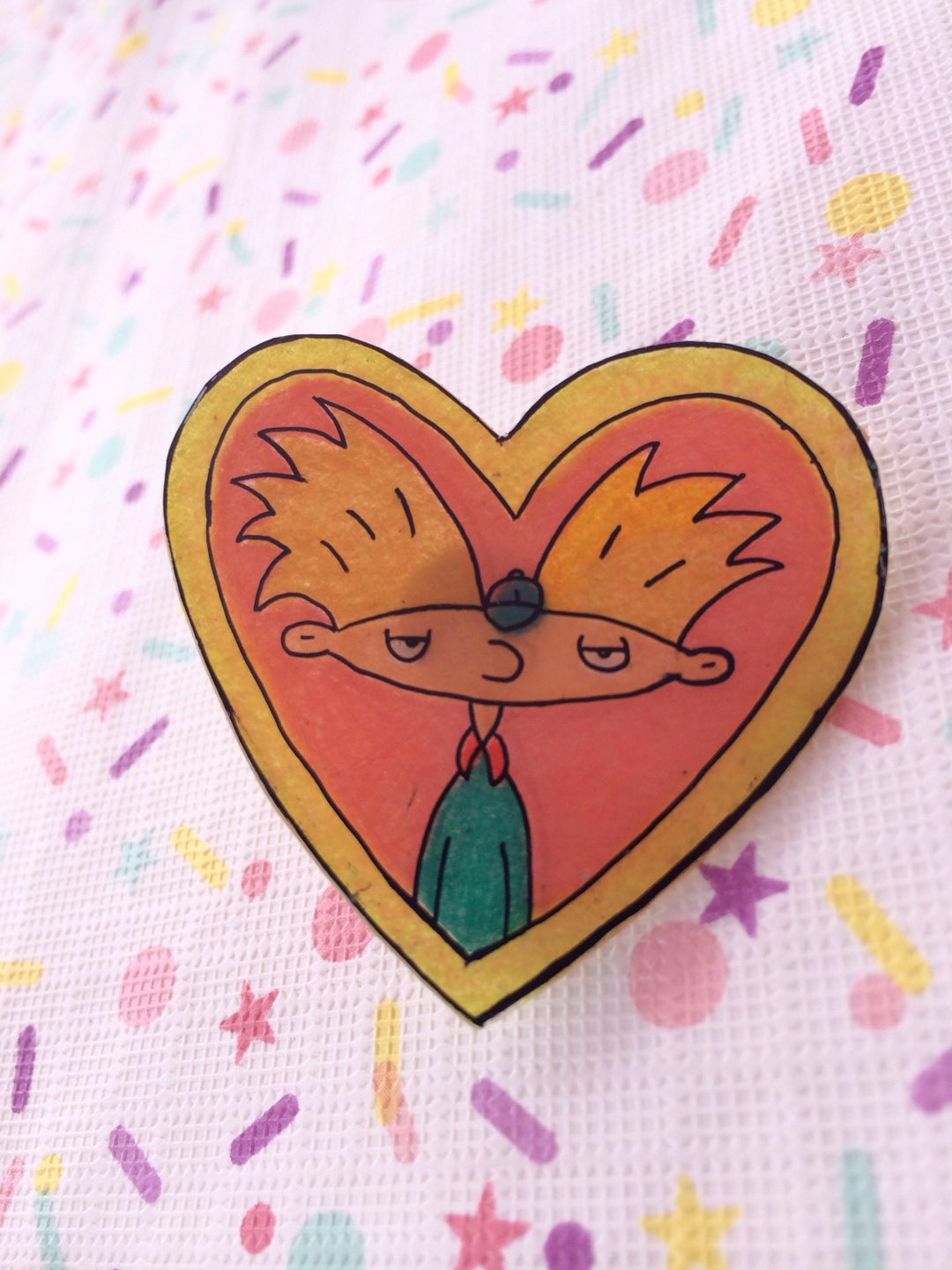 Hey Arnold Heart Locket Pin - Etsy