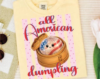 All American Dumpling PNG, American Dumpling png, Divertente design per sublimazione del 4 luglio, 4 luglio Bambini PNG