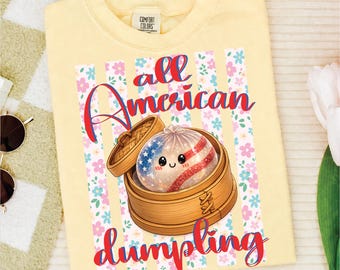 Ravioli americani PNG, design divertente per sublimazione del 4 luglio, simpatici bambini patriottici PNG, design per maglietta con ravioli e bandiera americana