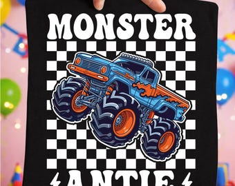 Monstertruck tanteontwerp, cadeau retro vrachtwagenliefhebber (SVG, PNG, PDF)