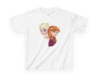 Children's heavy cotton T-shirt™ Frozen and customizable with real photos