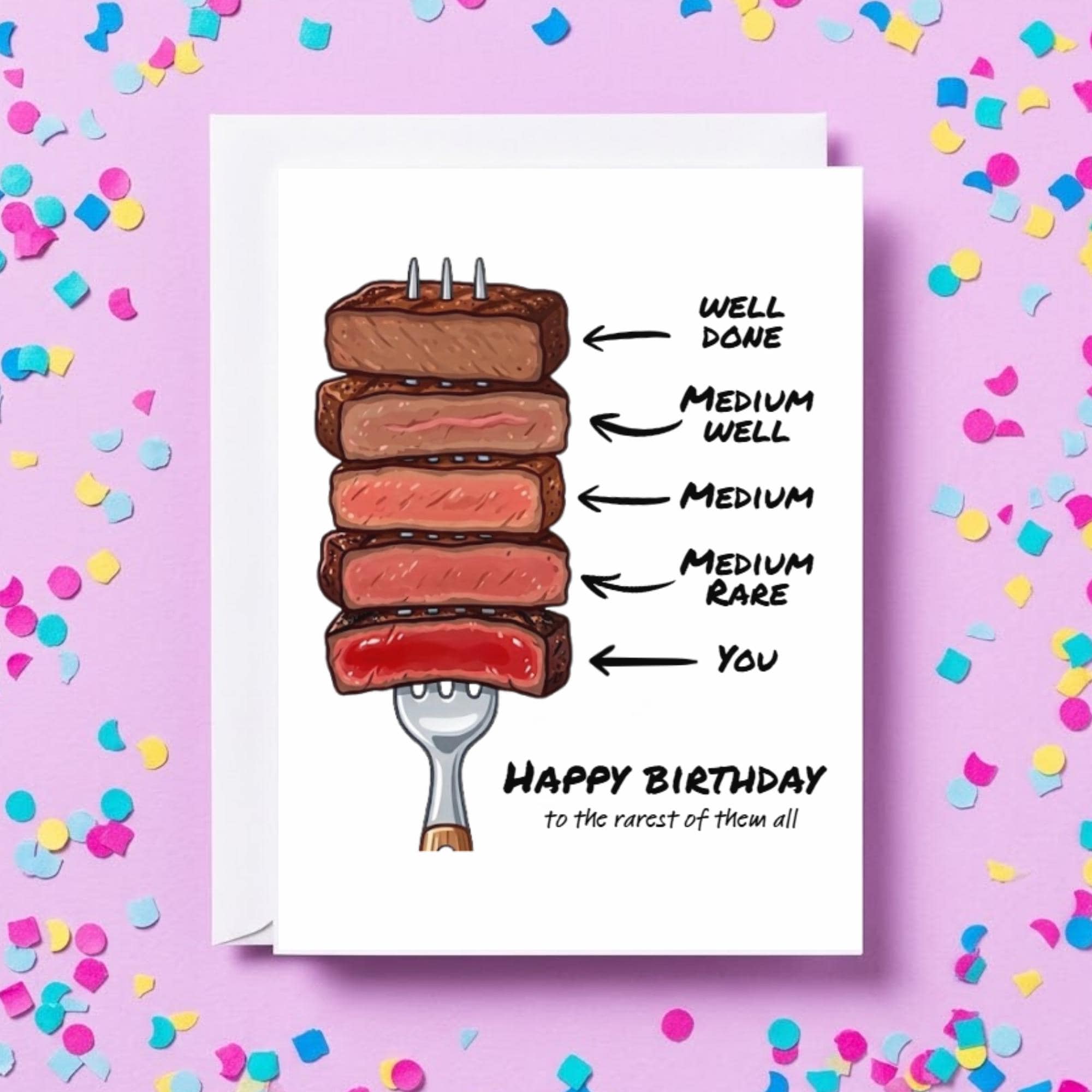 rare steak birthday card Naughty Steak Fathers Day Gift from Daughter Son, Sarcastic Father's Birthday  Greeting Card for dad, Quirky Blank Card for Daddy from Children, Rarest of  Them All Funny Card : Amazon.ca: Office Products main image 1