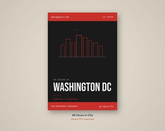 48 horas en Washington D.C. / Guía de viaje en solitario en PDF / Descarga instantánea