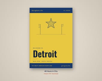 48 Hours in Detroit Travel Guide | Digital Download & Map
