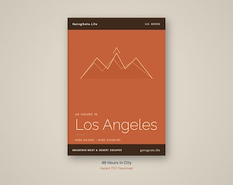 48 Hours in Los Angeles Travel Guide | Digital Download & Map